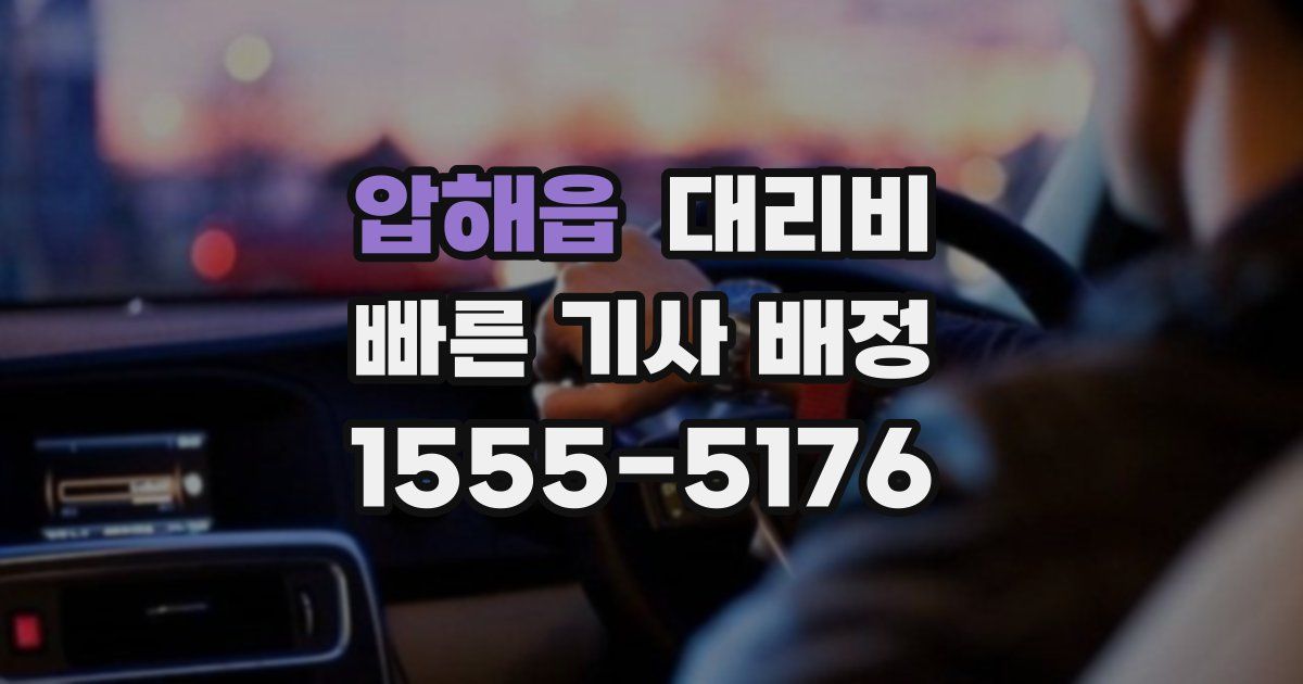 압해읍 대리운전 가격