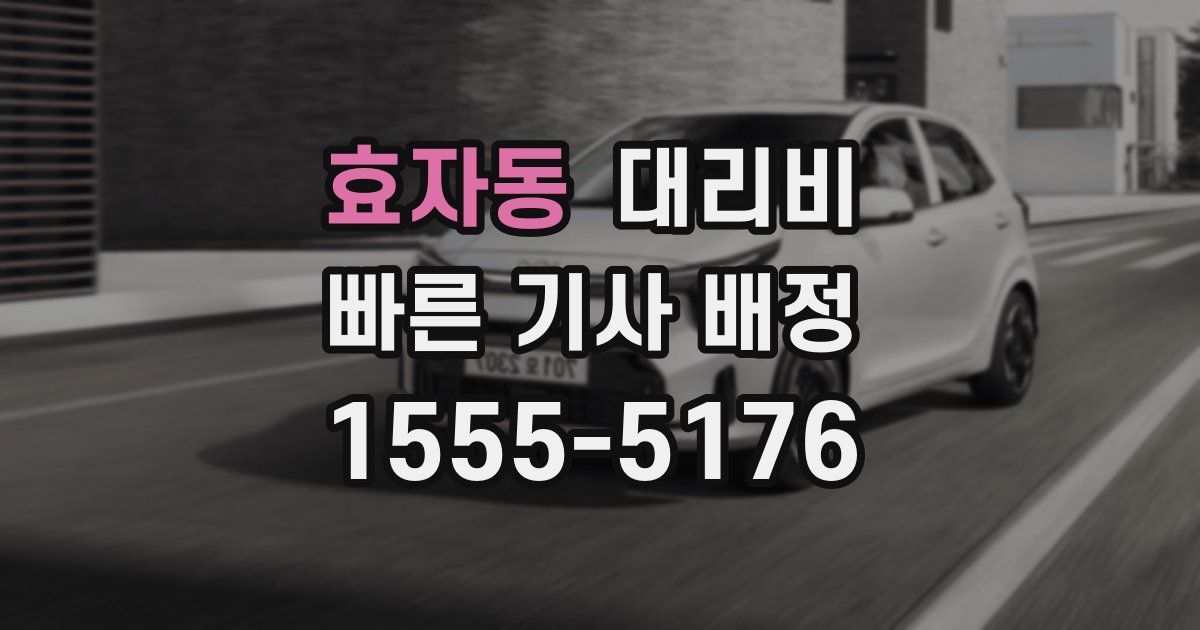 효자동 대리운전 가격