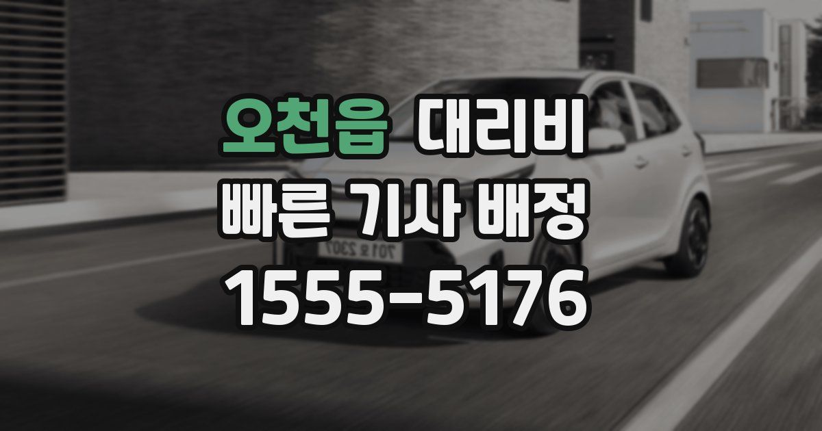 오천읍 대리운전 가격