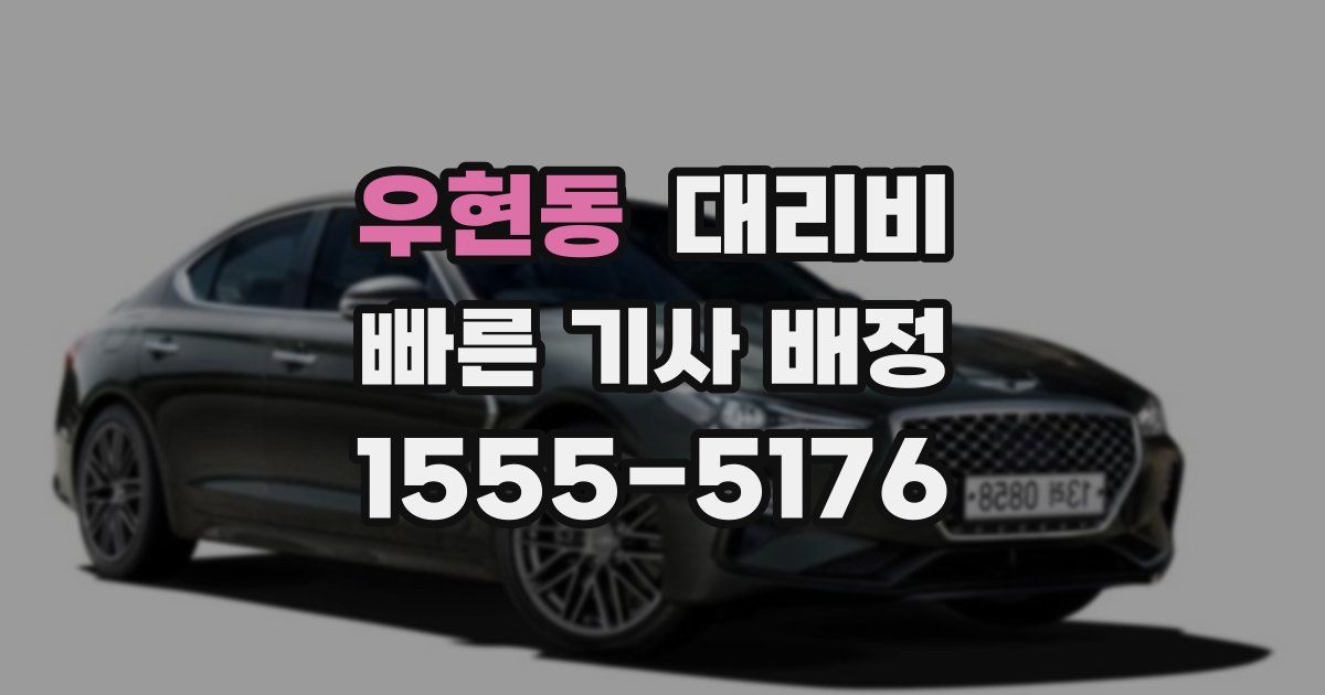 우현동 대리운전 가격