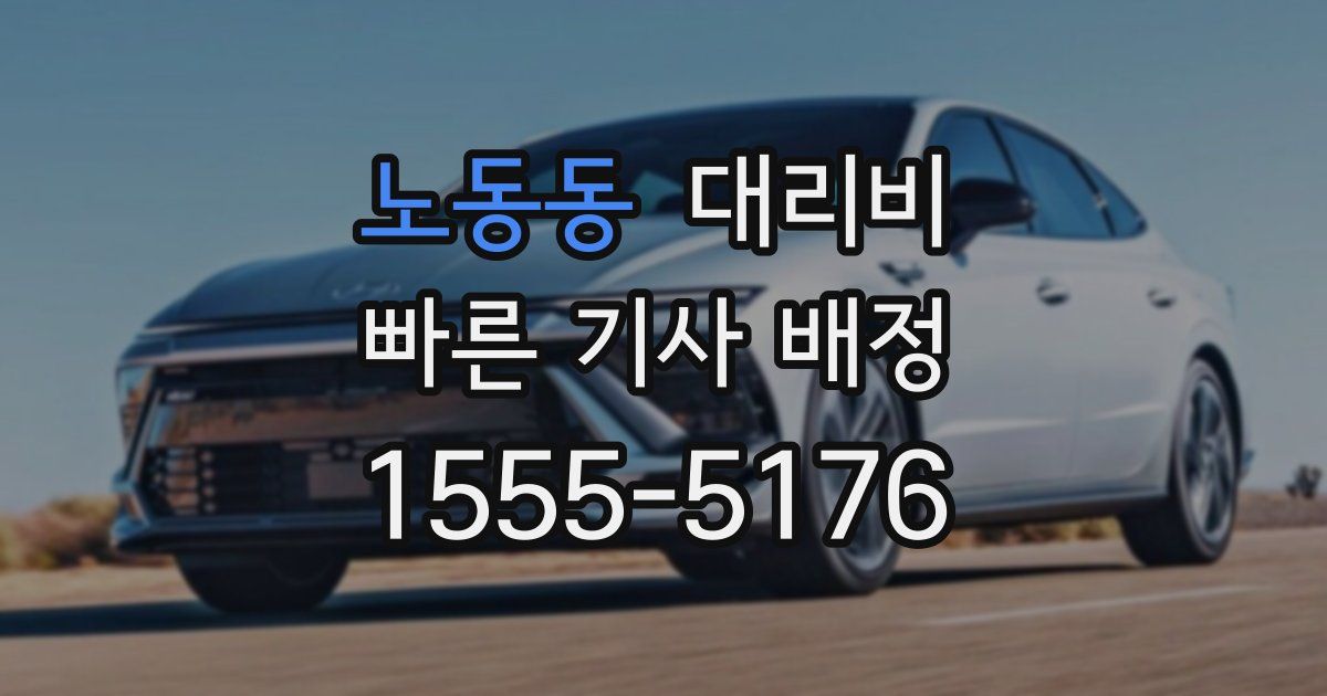 노동동 대리운전 가격