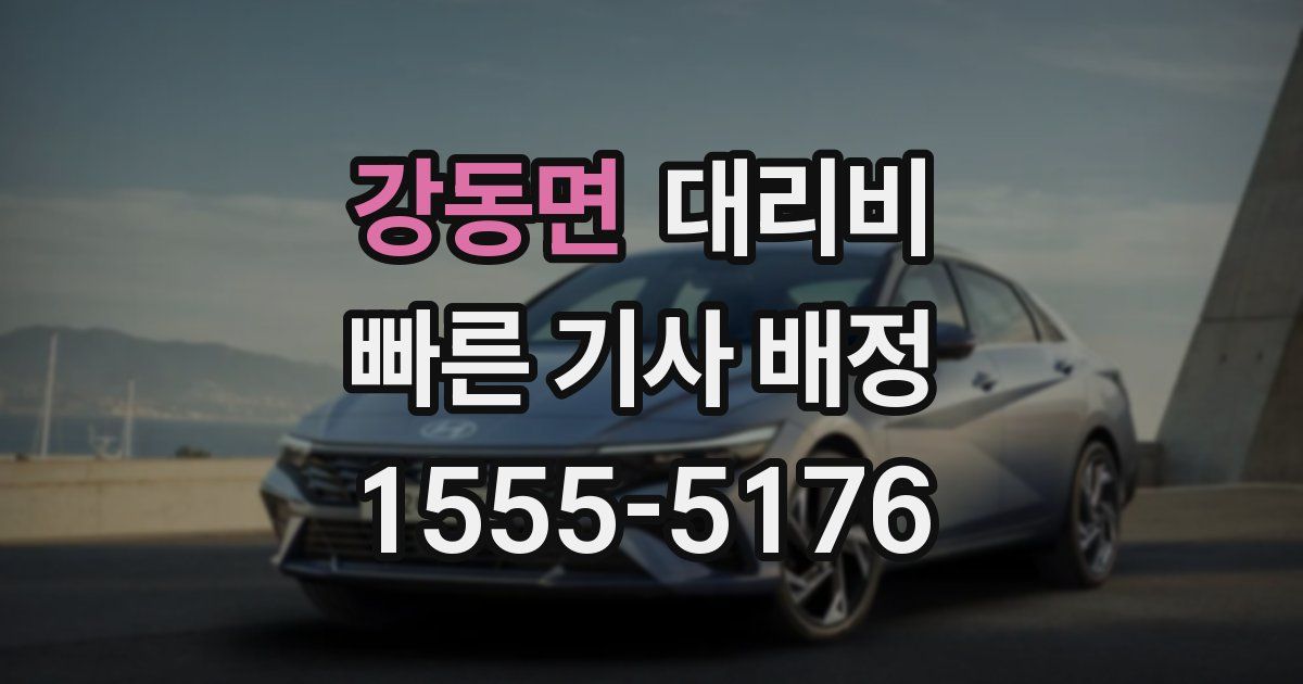 강동면 대리운전 가격