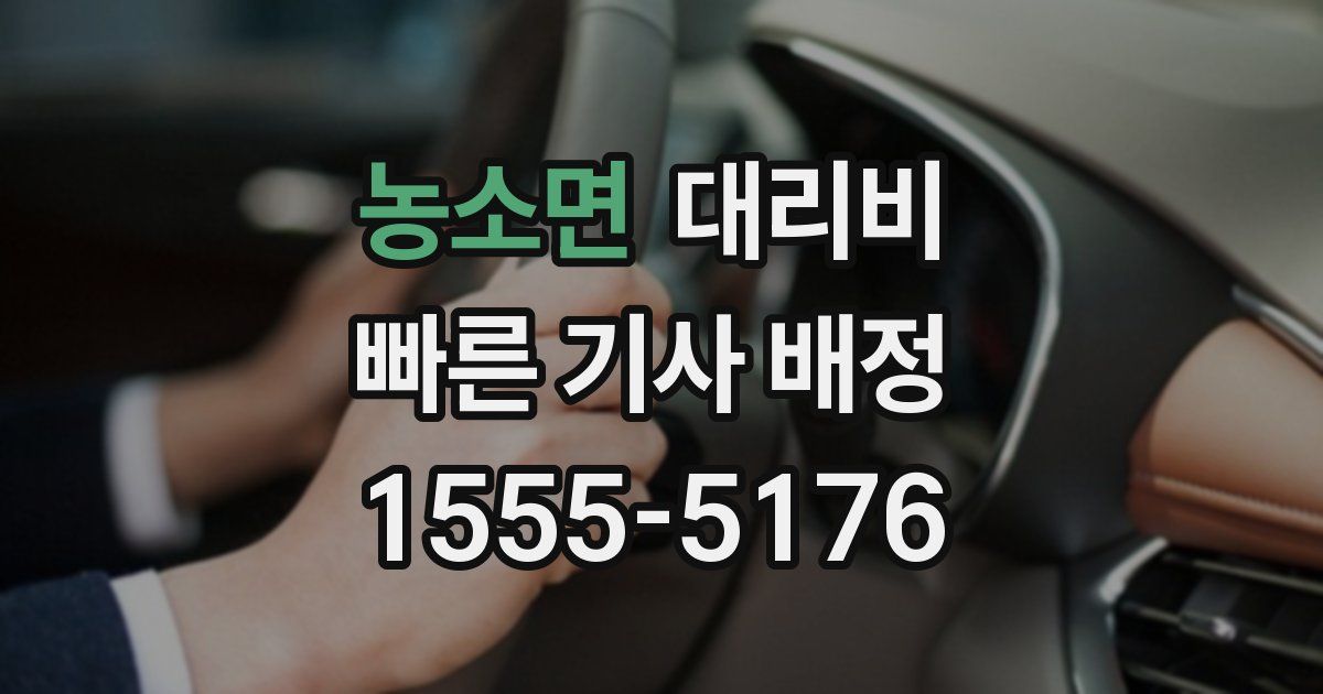 농소면 대리운전 가격