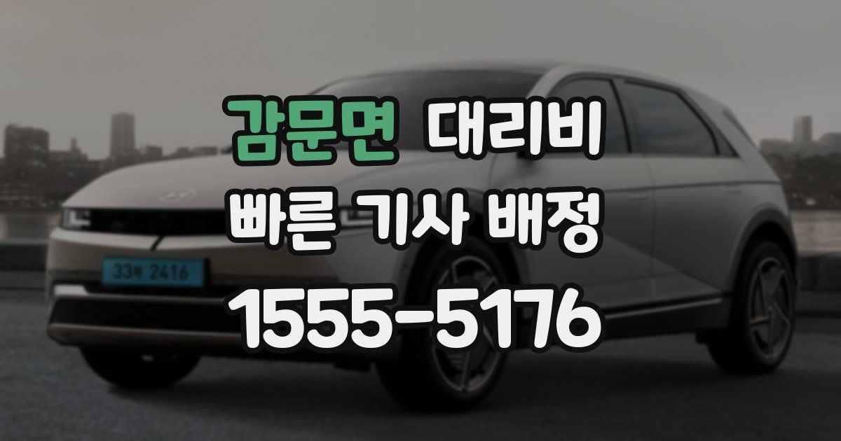 감문면 대리운전 가격