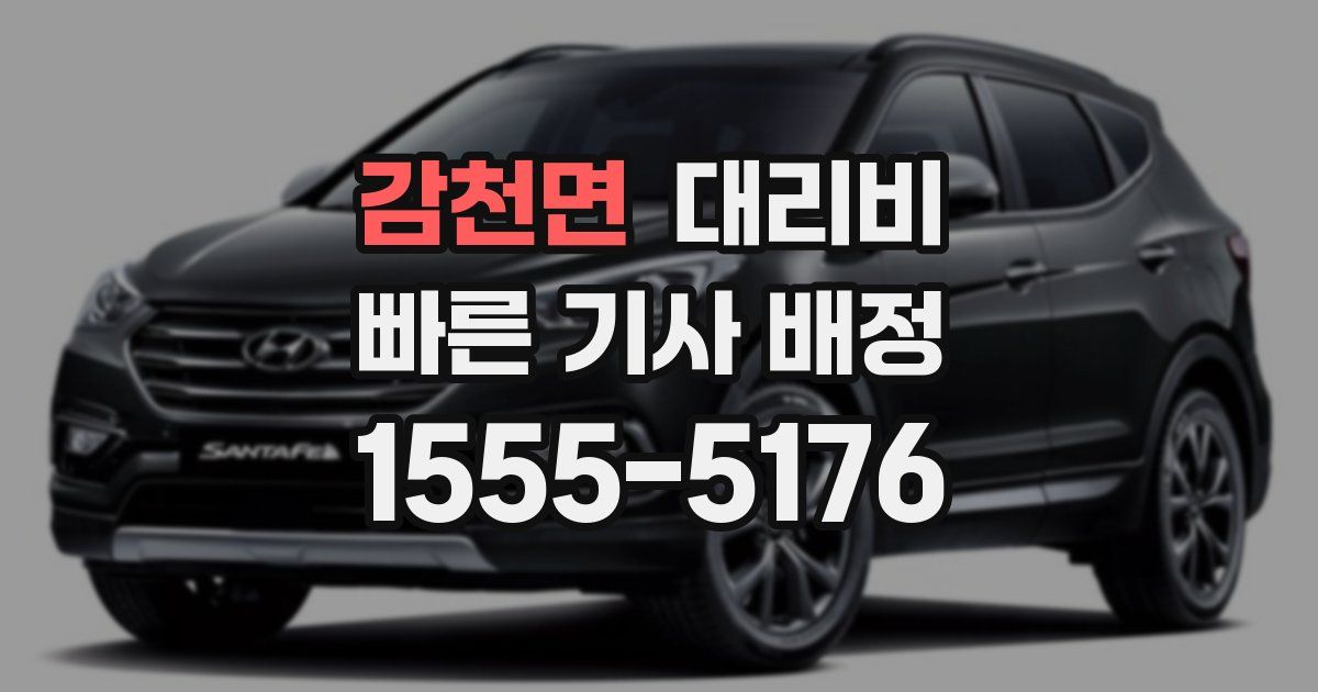 감천면 대리운전 가격