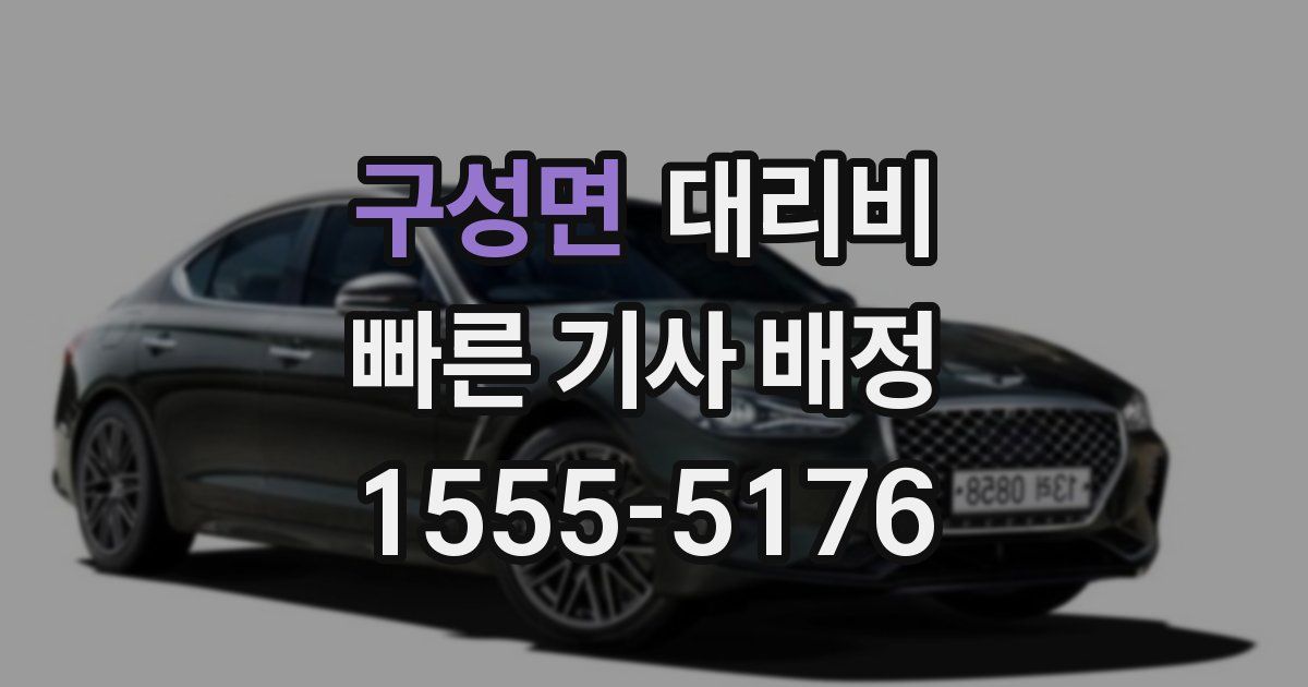 구성면 대리운전 가격