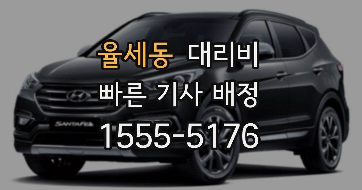 율세동 대리운전 가격