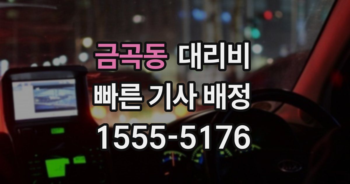 금곡동 대리운전 가격