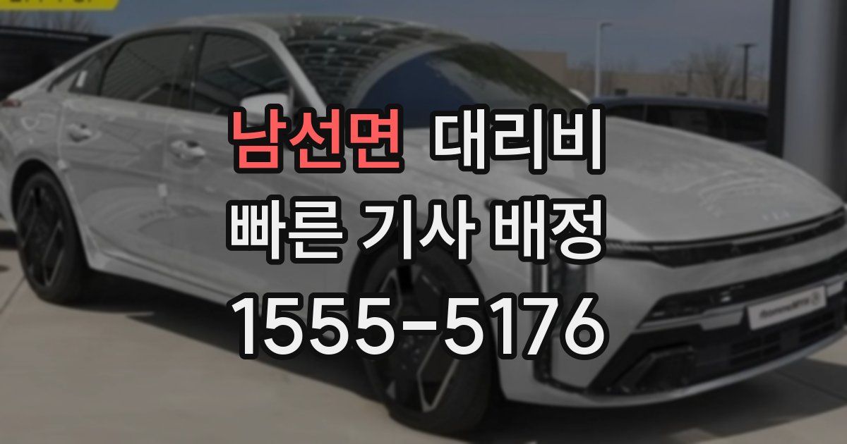 남선면 대리운전 가격