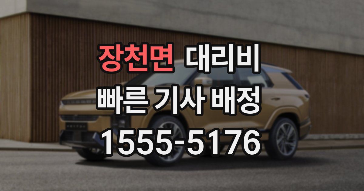 장천면 대리운전 가격