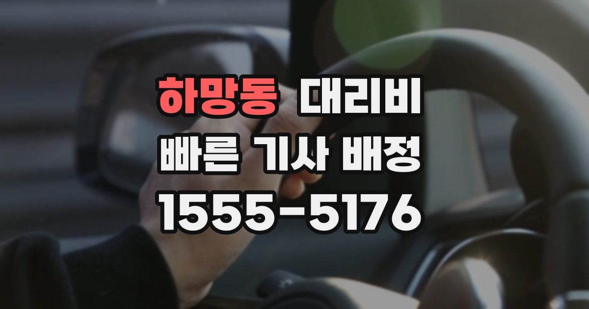 하망동 대리운전 가격