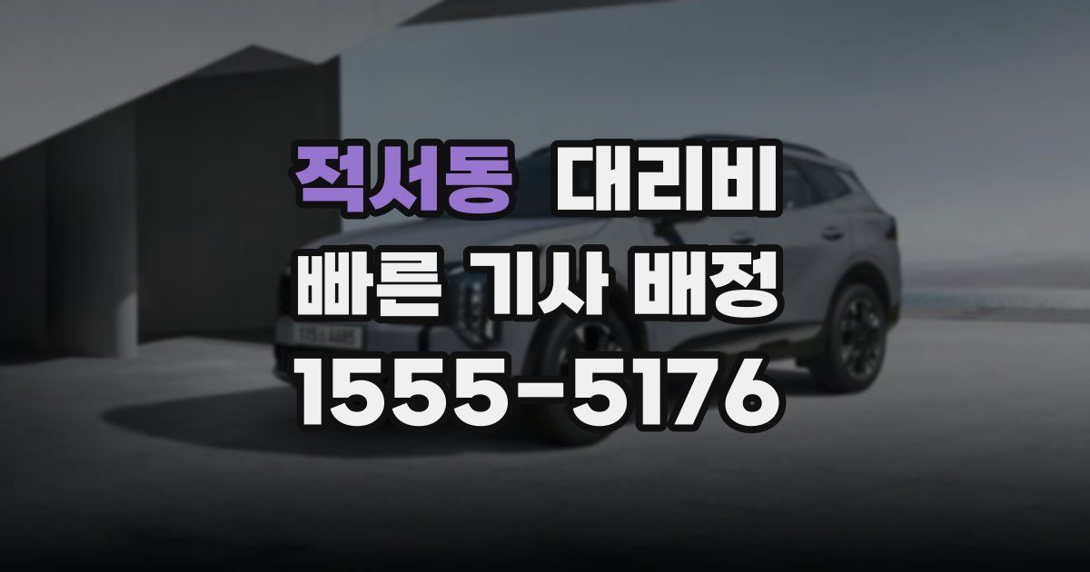 적서동 대리운전 가격