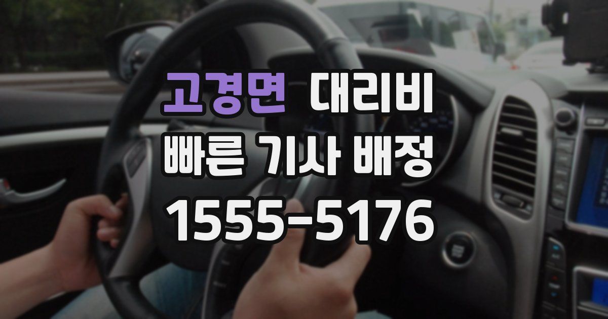 고경면 대리운전 가격