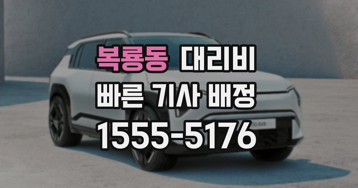 복룡동 대리운전 가격