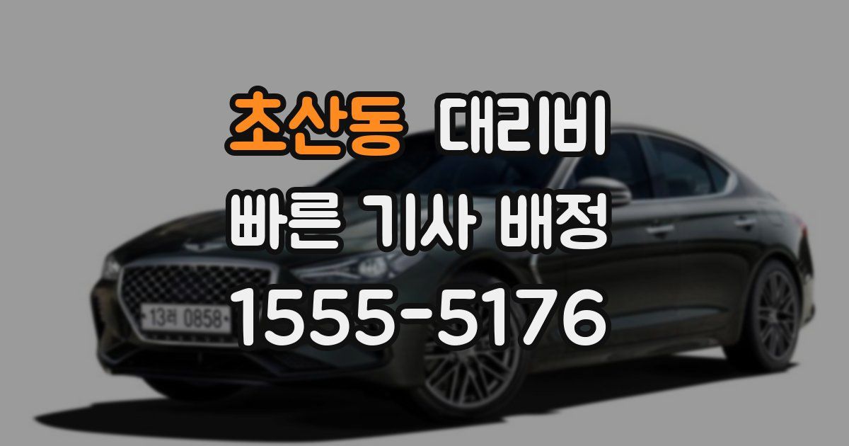 초산동 대리운전 가격