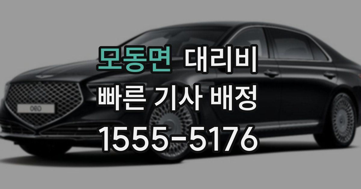 모동면 대리운전 가격