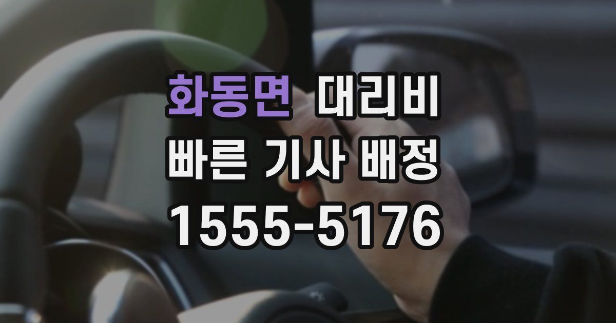 화동면 대리운전 가격