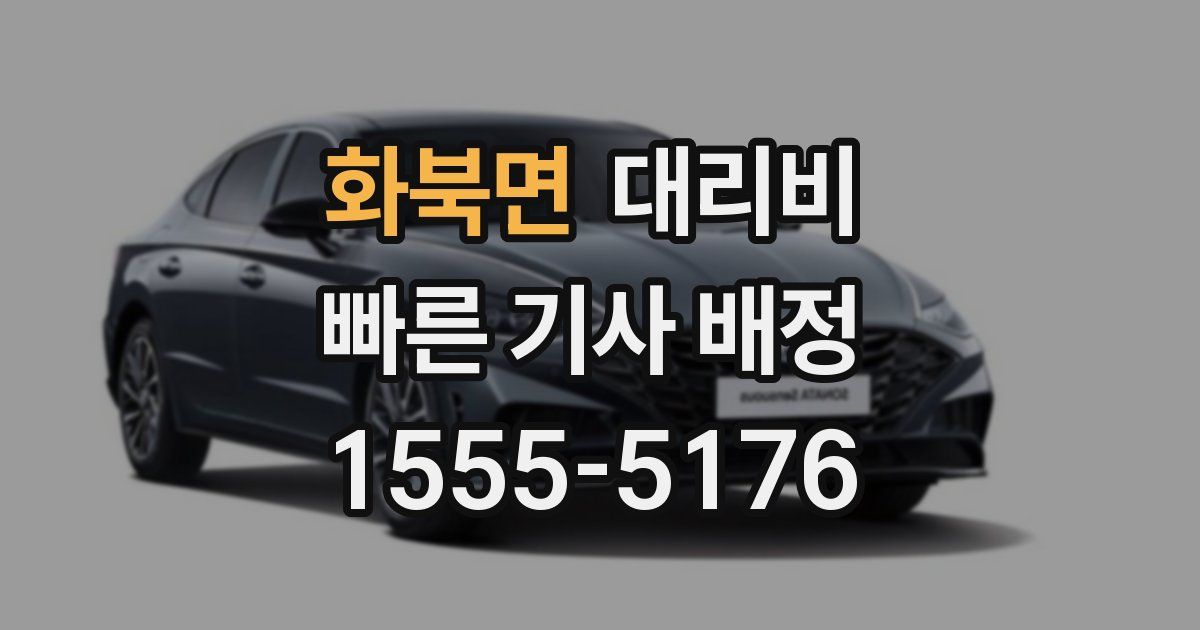 화북면 대리운전 가격