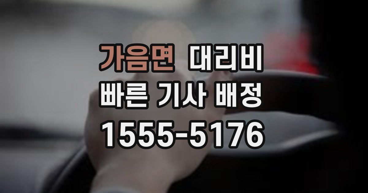 가음면 대리운전 가격