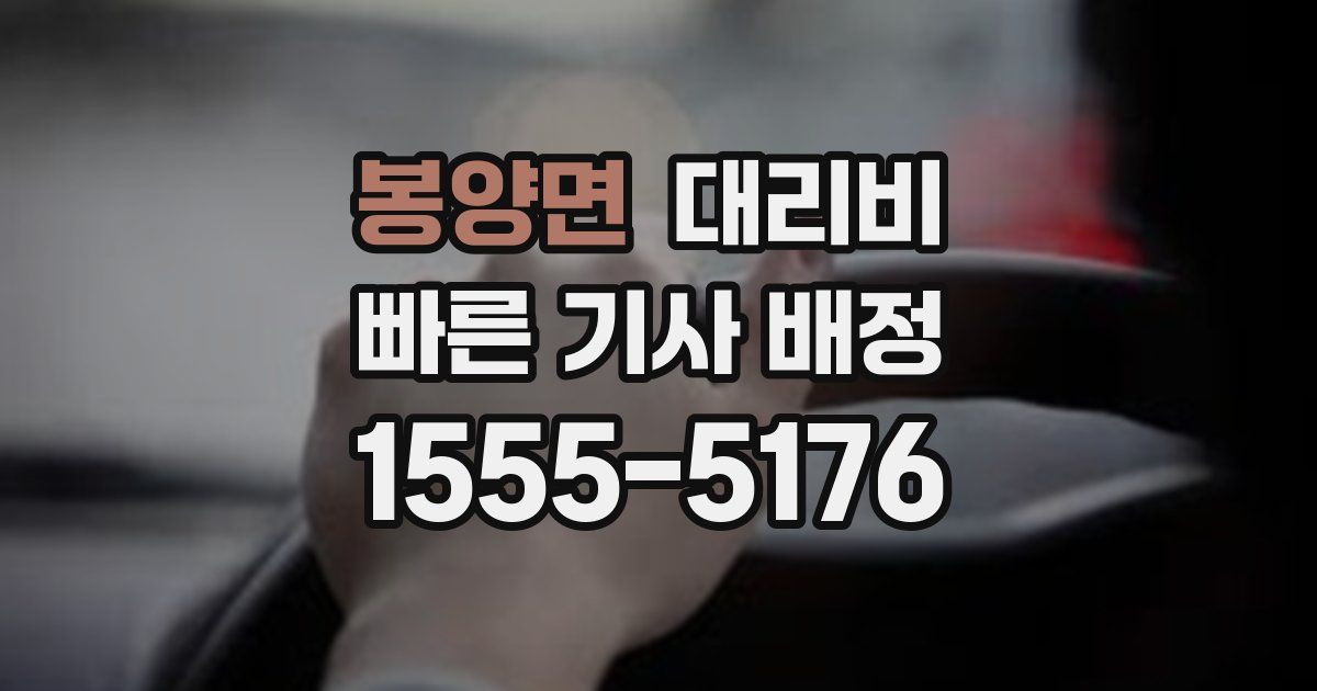 봉양면 대리운전 가격