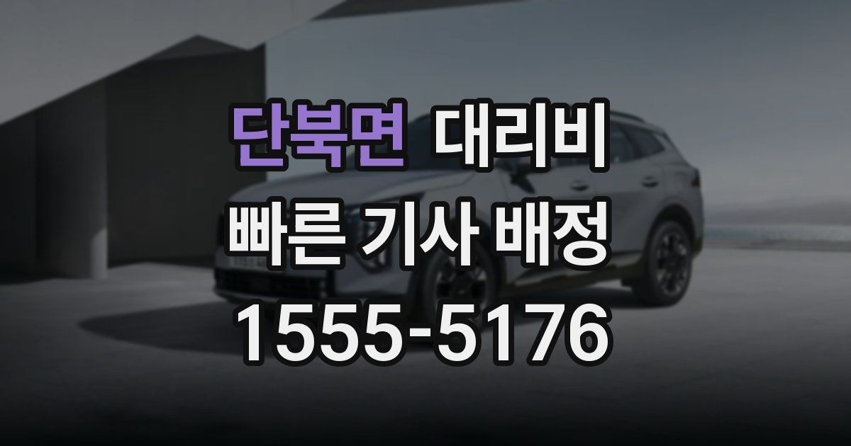 단북면 대리운전 가격