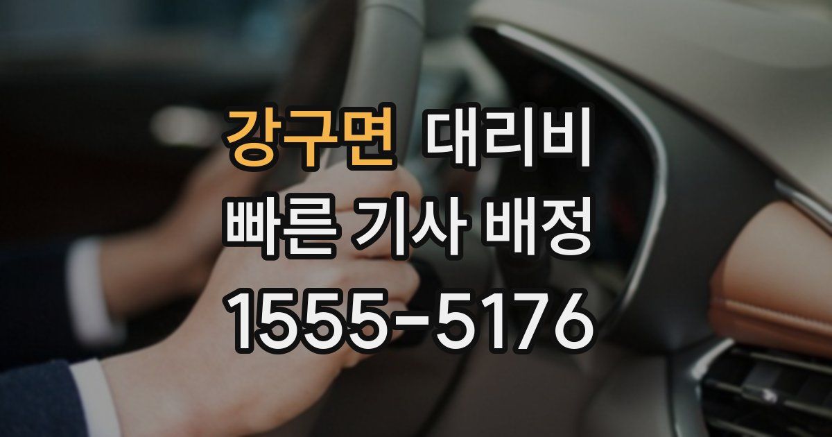 강구면 대리운전 가격