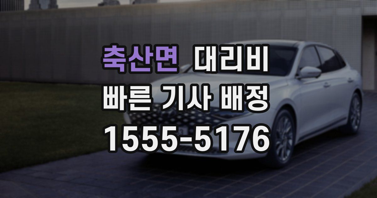 축산면 대리운전 가격