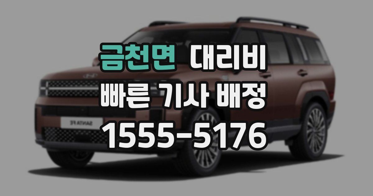 금천면 대리운전 가격