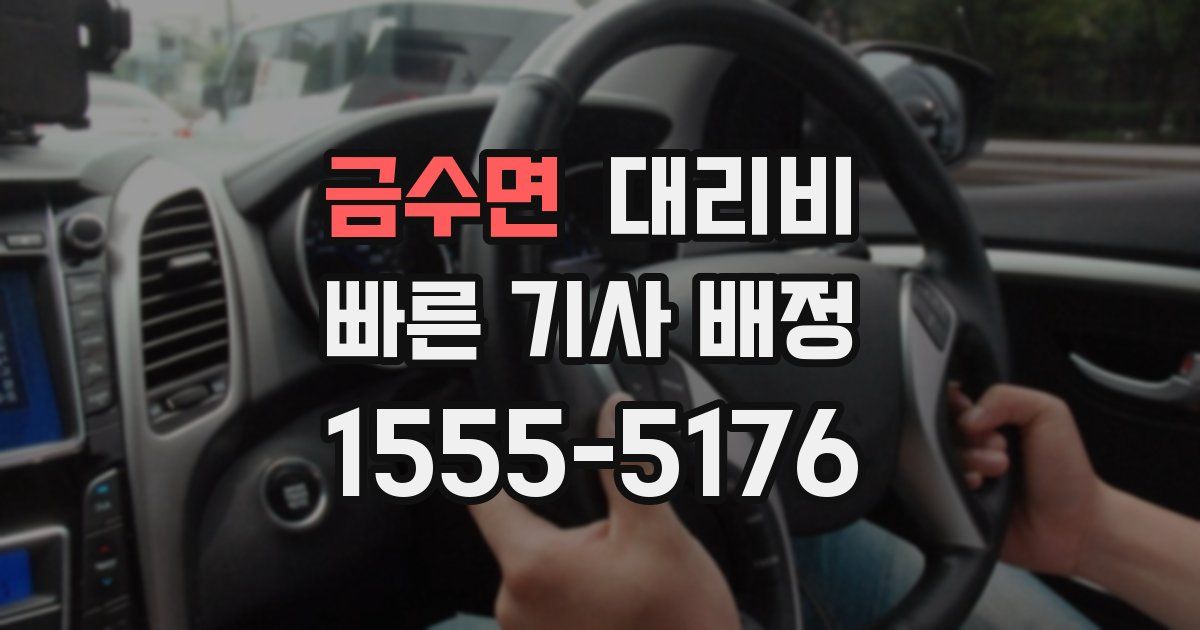 금수면 대리운전 가격