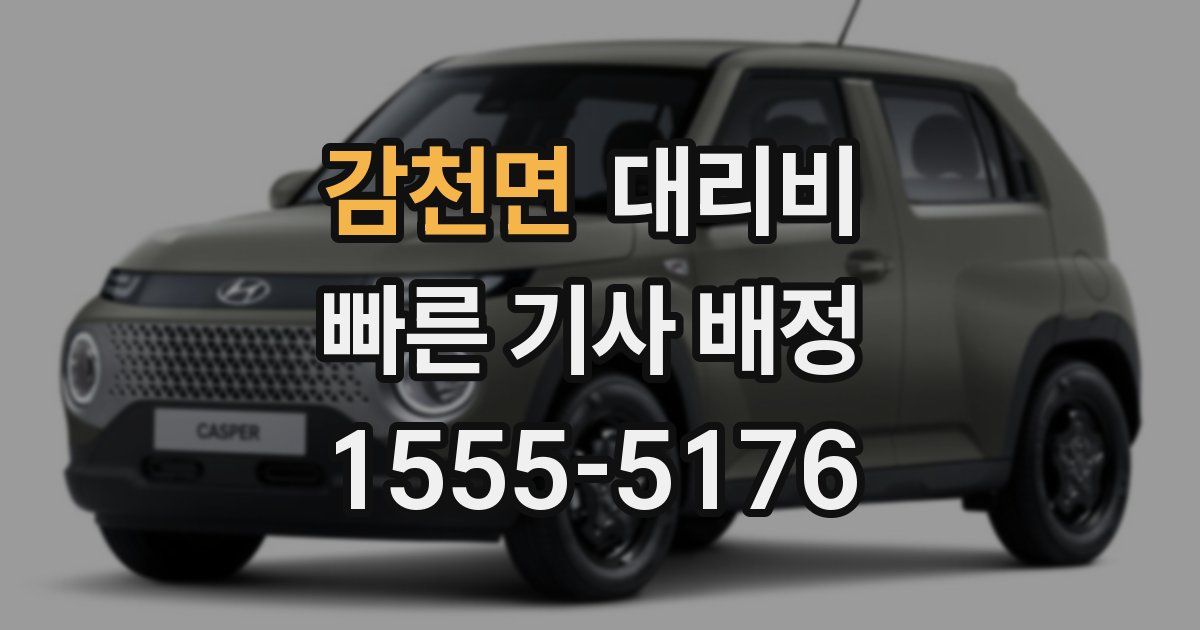 감천면 대리운전 가격