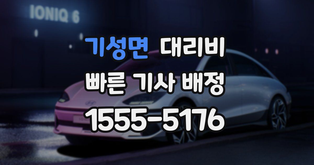 기성면 대리운전 가격