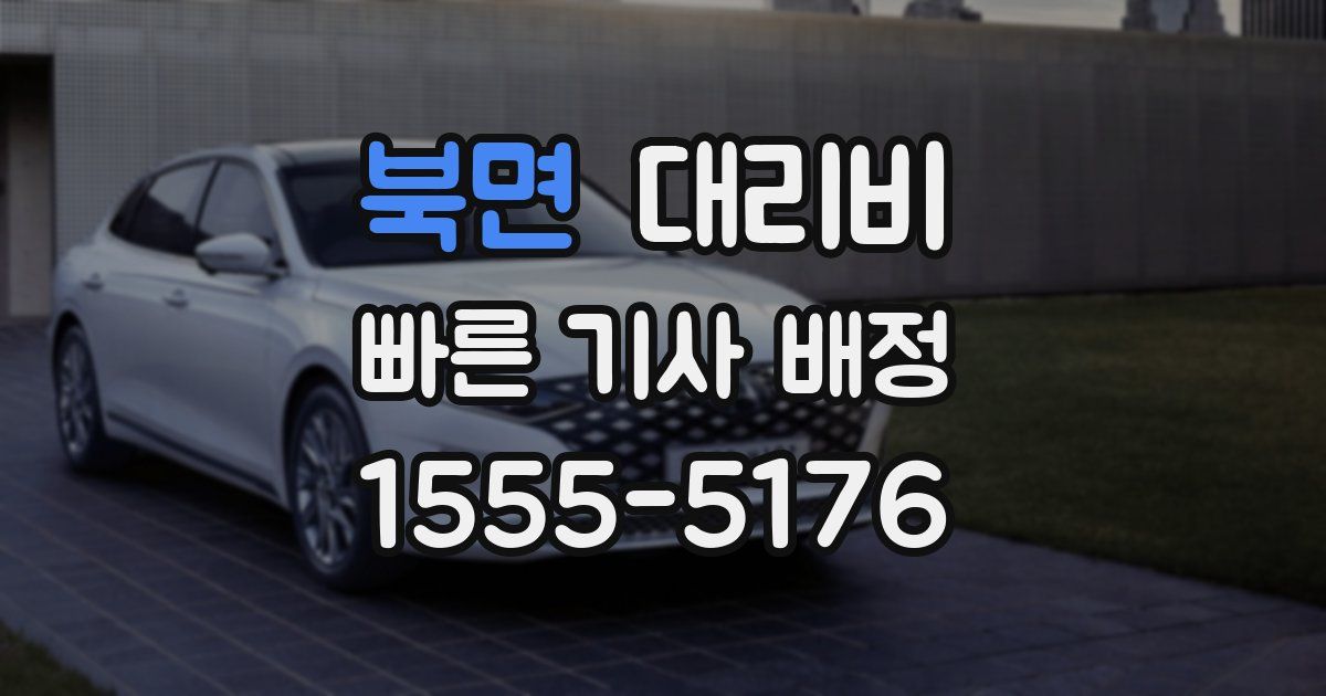 북면 대리운전 가격