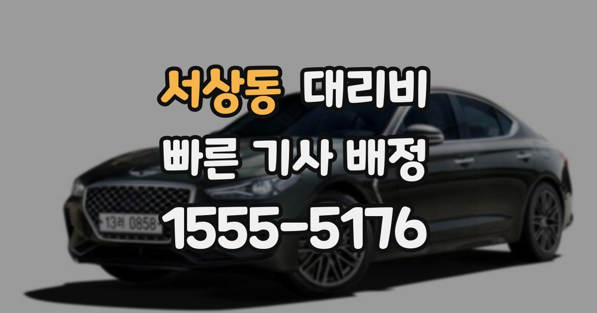 서상동 대리운전 가격