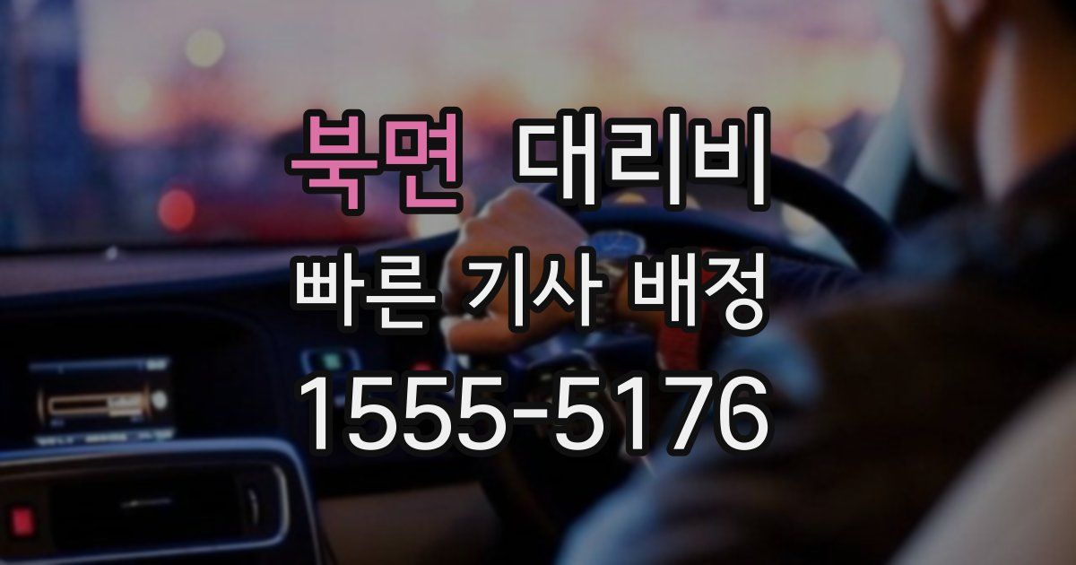 북면 대리운전 가격
