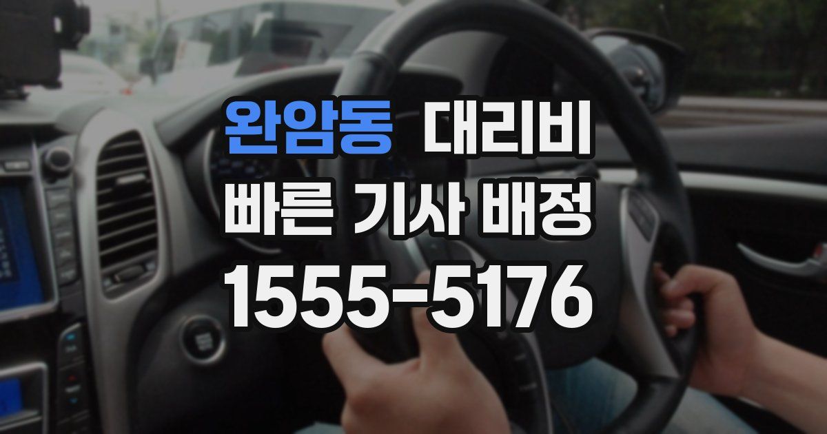 완암동 대리운전 가격