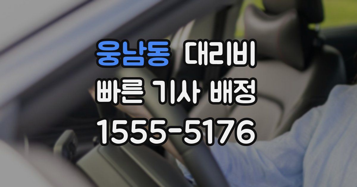 웅남동 대리운전 가격