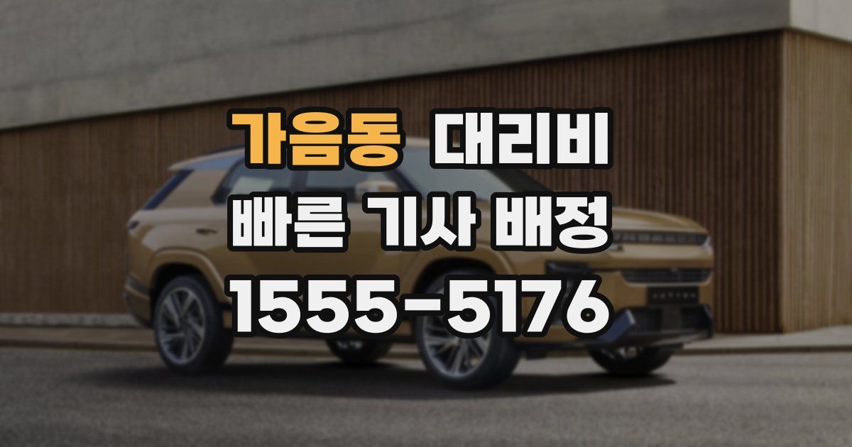 가음동 대리운전 가격