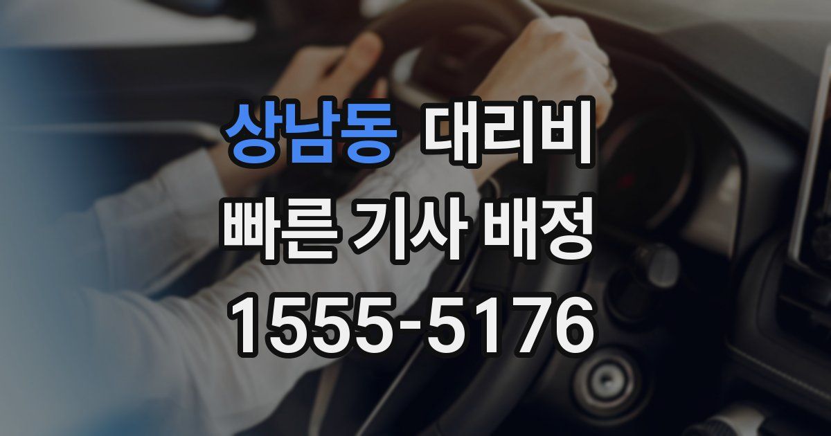 상남동 대리운전 가격