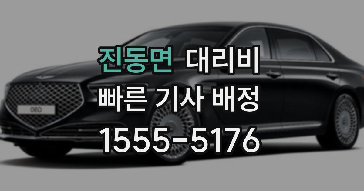 진동면 대리운전 가격