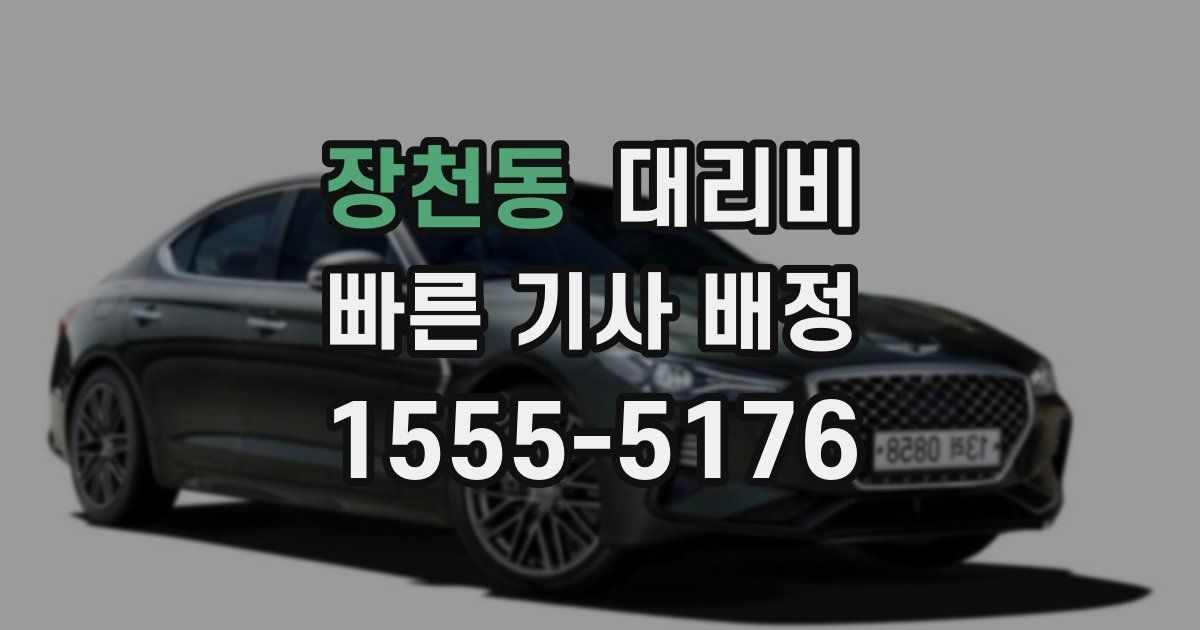 장천동 대리운전 가격