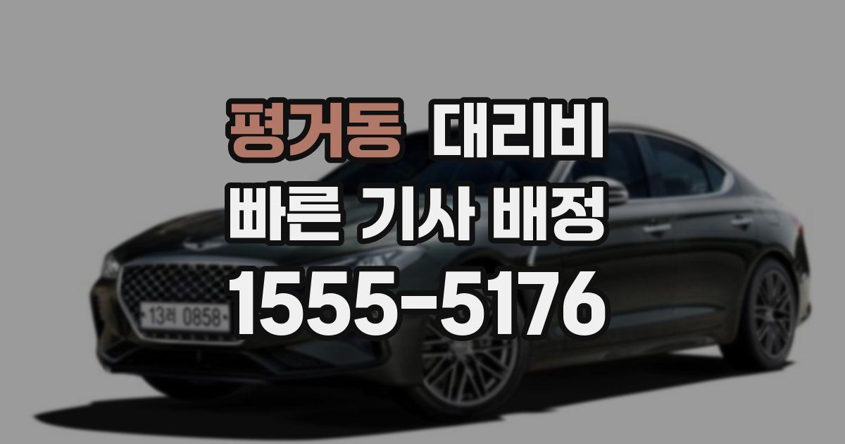 평거동 대리운전 가격