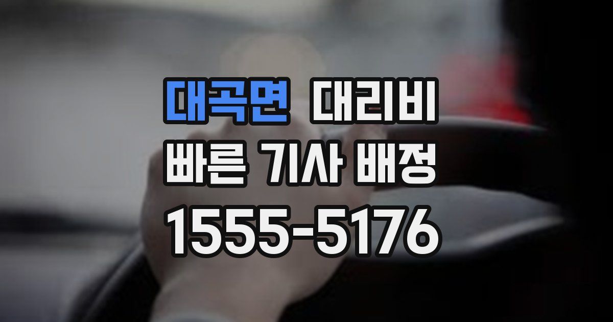 대곡면 대리운전 가격