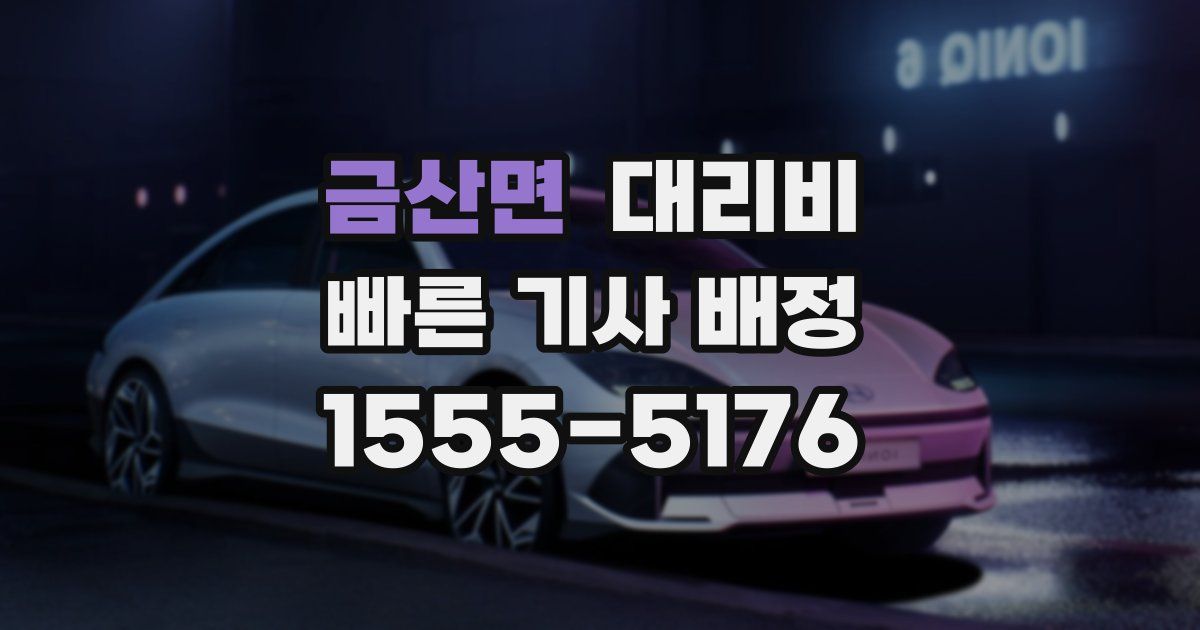 금산면 대리운전 가격