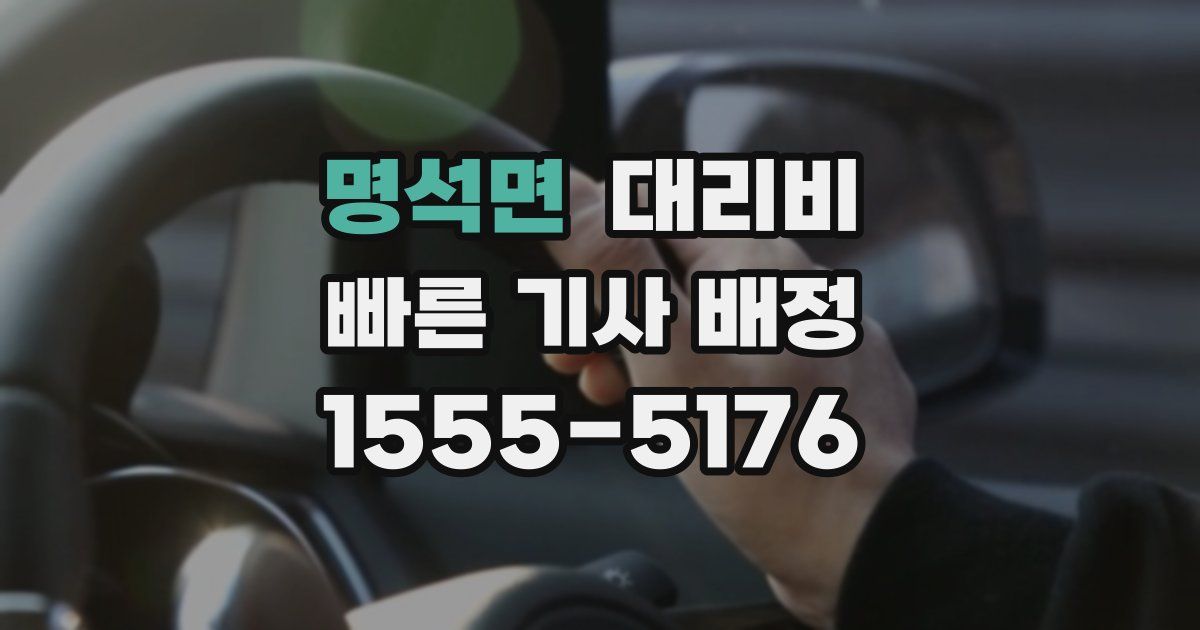 명석면 대리운전 가격