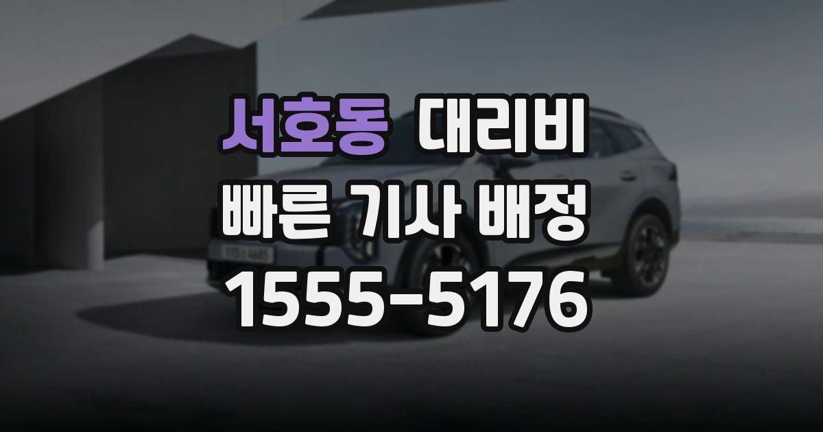 서호동 대리운전 가격