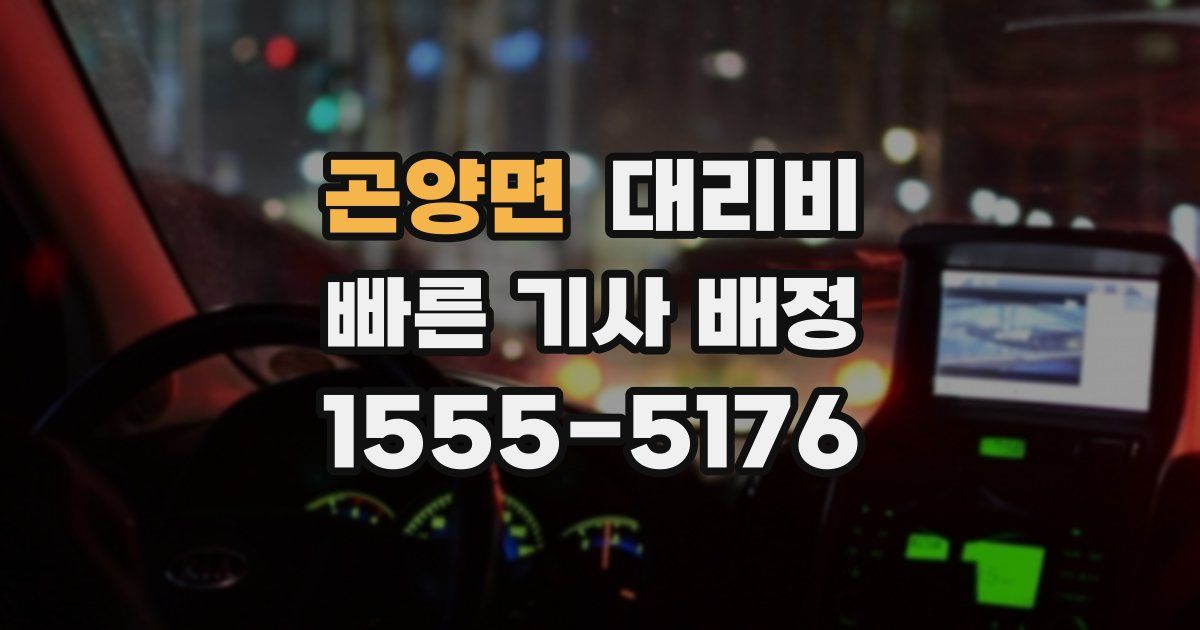 곤양면 대리운전 가격