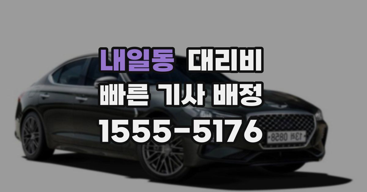 내일동 대리운전 가격