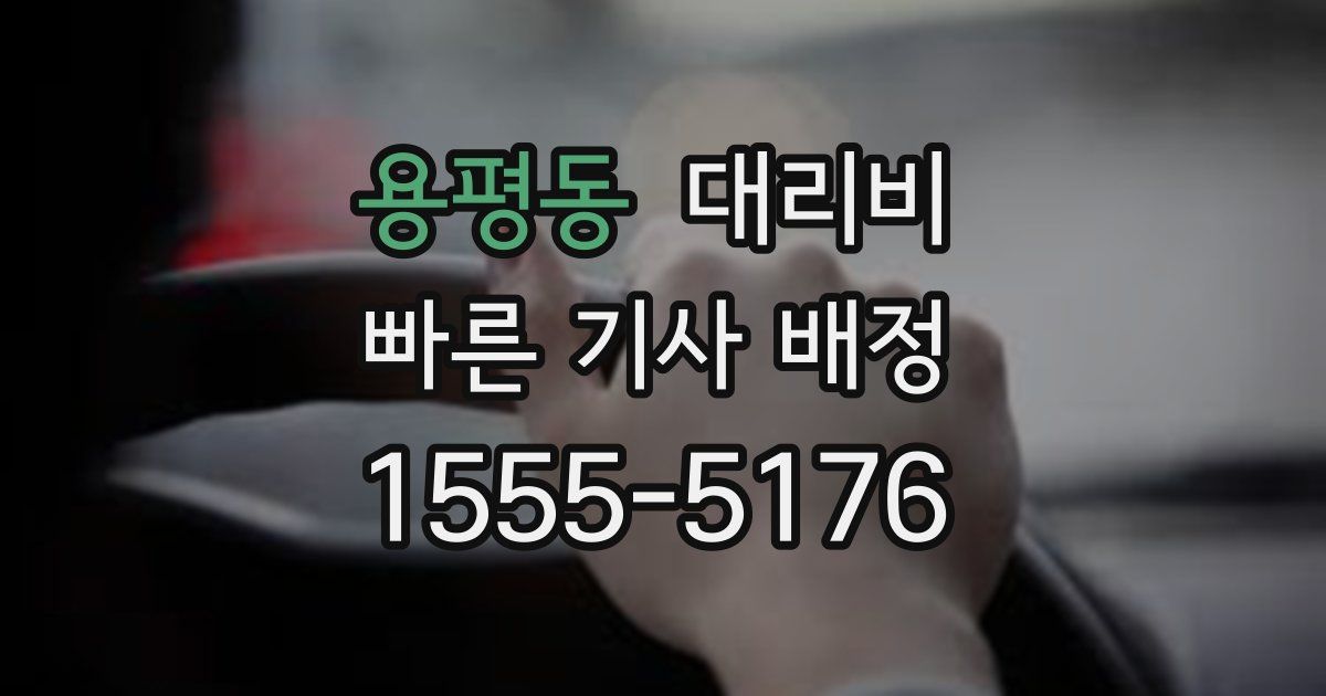 용평동 대리운전 가격