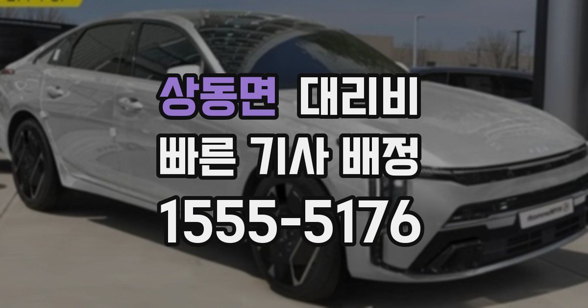 상동면 대리운전 가격