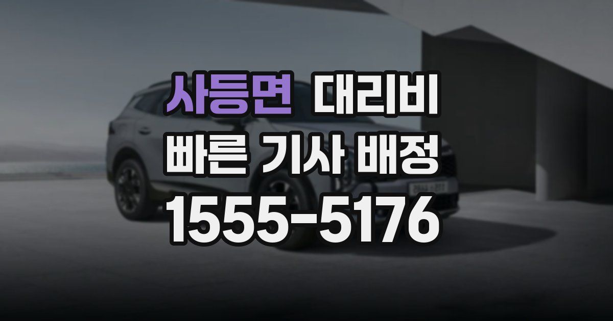 사등면 대리운전 가격